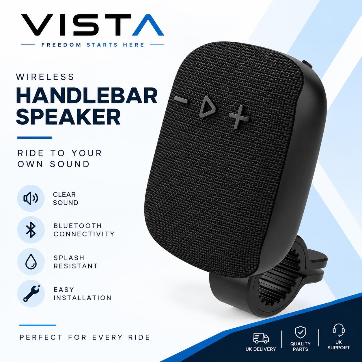 Handlebar Bluetooth Speaker — IPX4 Waterproof, 3W