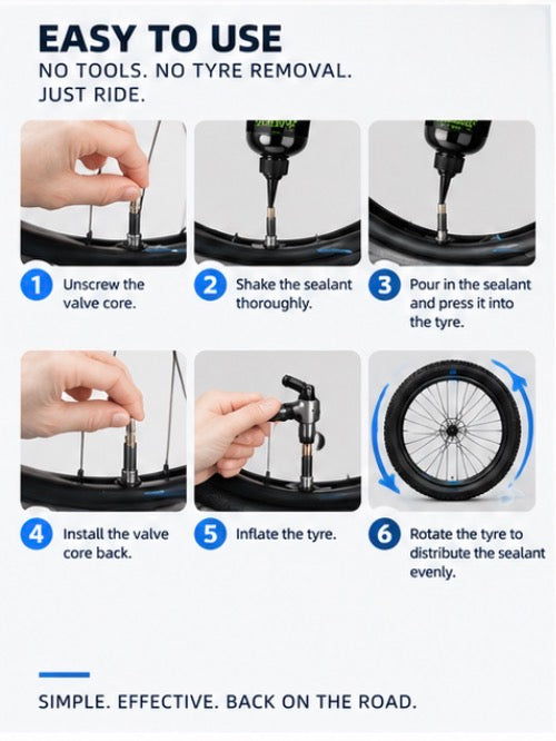 Tubeless Tyre Sealant — Natural Latex 120ml by